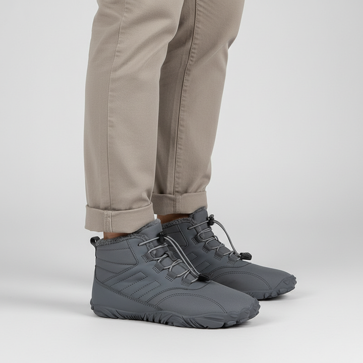 Anders waterproof winter boots in gray, front on-foot view