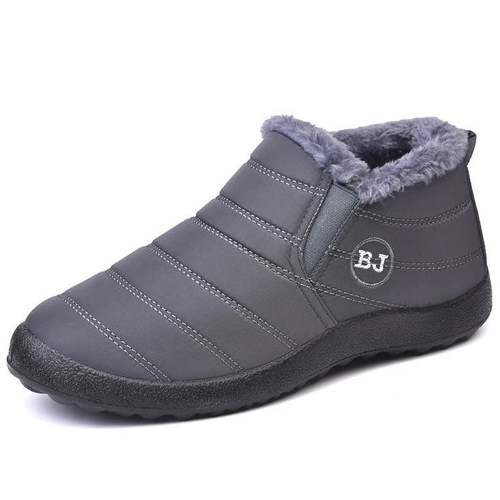 Callum ankle snow boots in gray, front angled view