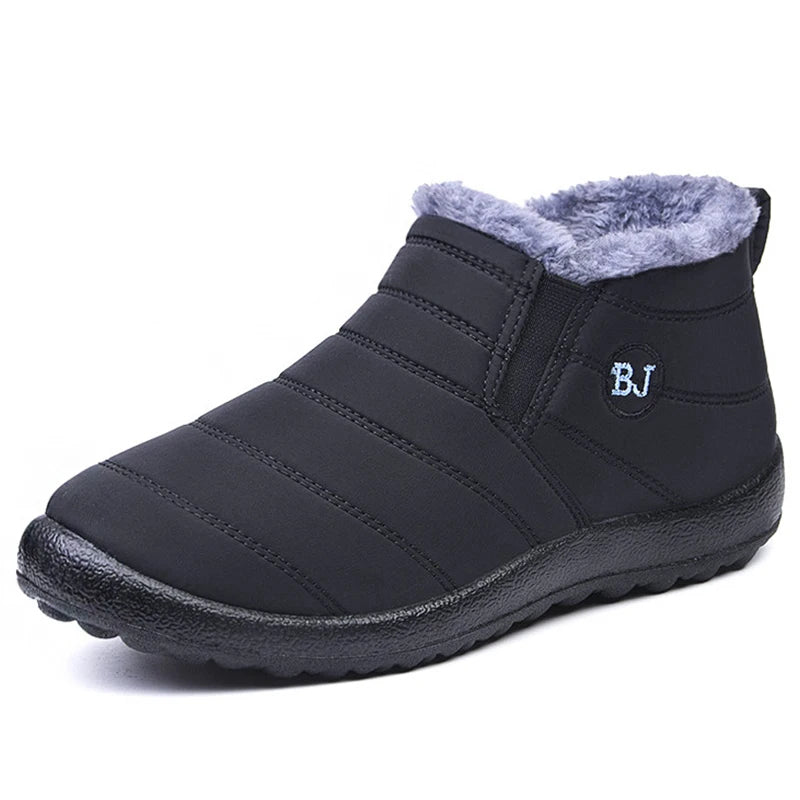 Callum ankle snow boots in black, front angled view