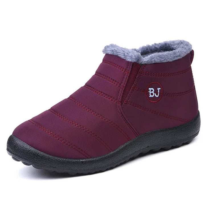 Callum ankle snow boots in brown, front angled view