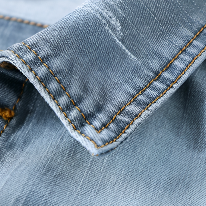 Close-up of chest flap pocket corner stitching detail