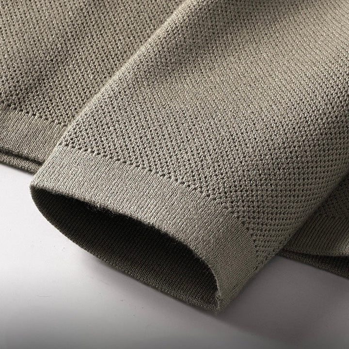 Weston knit cardigan cuff and hem texture detail