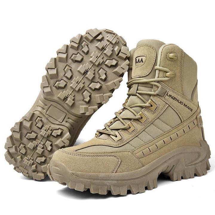 Weston work boots pair view side profile and outsole final