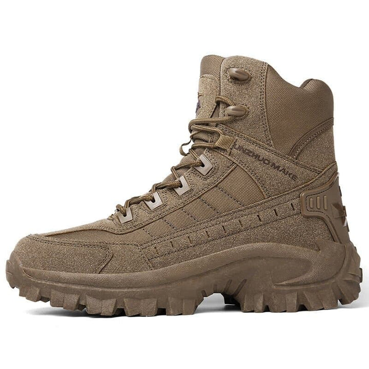 Weston work boots side profile view on white background